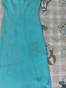 Teal Halter Neck Mini Dress