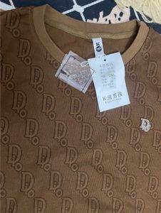 Brown Patterned T-Shirt