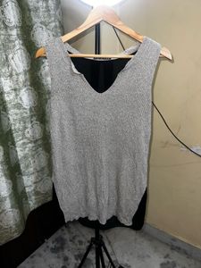 Shimmery Silver Tank Top