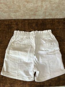 Lee Cooper White High Waisted Denim Shorts