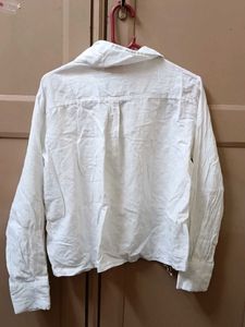 frill short dress And White Bottoned Top