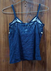 Blue Lace Camisole Top
