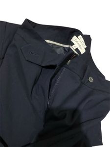 Classic Navy Wide-Leg Trousers