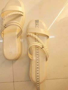 Cream Braided Strap Sandals