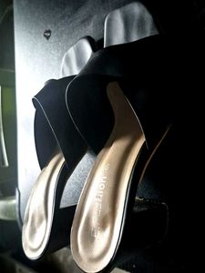 Stylish Black Open-Toe Heels