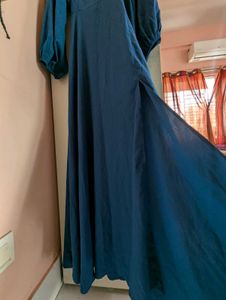 BERRYLUSH WOMEN SOLID BLUE MAXI DRESS 👗