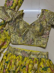 Vibrant Floral padded Lehenga Choli Set