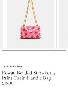Authentic Charles & Keith Strawberry Chain Bag