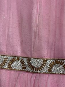 Girks Pink Dress with Sheer Sleeves