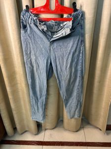 Light Wash Paperbag Waist Jeans