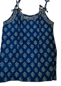 Navy Blue Printed Kurta