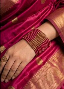 Set of 12 pink Silk Thread Bangles