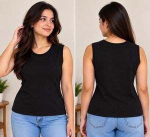 Black Basic Sleeveless Top