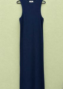 Sleeveless Navy Blue Maxi Dress