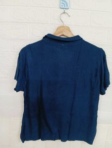 Stylish Blue Polo T-Shirt for Women