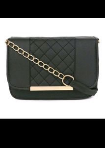 Black Sling Bag (with golden chain) @100