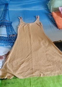 set of two yellow and Red Ribbed Tank Dress