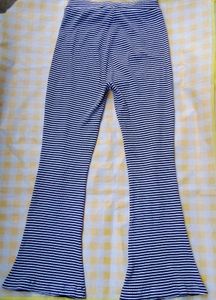 Striped flared trousers
