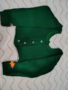 Green Knitted Floral blouse
