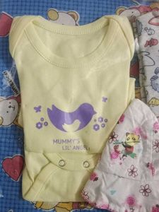 Cute Baby Clothes Set with Hat &amp; Rattle