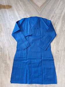 Vibrant Blue Cotton Kurta