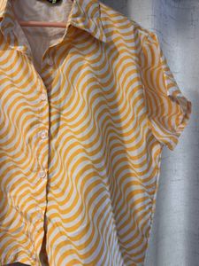 Trendy Retro Wave Crop Top, Bust- 36/34
