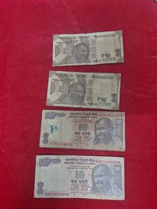 4 pcs 10 rs star notes