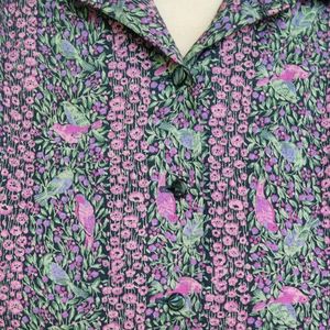 'Birds-on-a-perch' Vintage Blouse