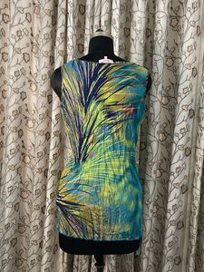 Vibrant Print Wrap Dress