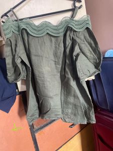 amazing top with floral neck design