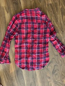 Red Plaid Long Sleeve Shirt