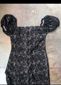Elegant Black Lace Off-Shoulder Dress