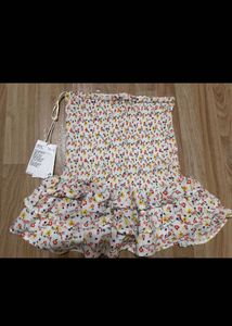 Chic Floral Smocked Mini Skirt