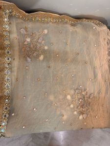 Embellished Dupatta with Mirror Work