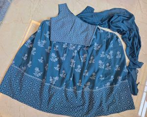 Beautiful Teal Blue Lehenga Choli Set