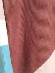 Retro Color Block Sweater Dress