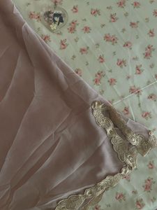 Pastel Pink Lace Trim Slip Dress