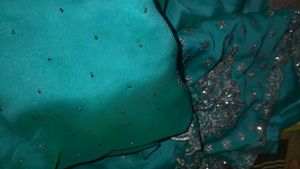 Beautiful Teal Party Wear Saree