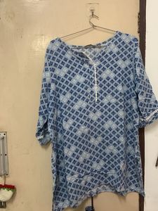 Blue Printed Kurta