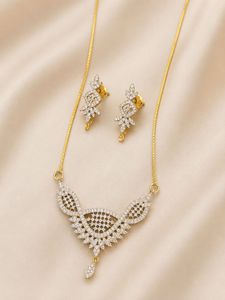 Exquisite CZ Necklace &amp; Earrings Set
