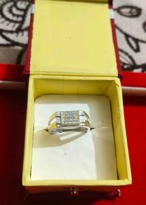 solid pure silver gents ring