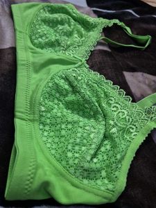 Vibrant Green Lace Bra
