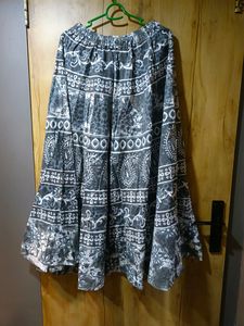 Cotton Printed Patterned Maxi Skirt
