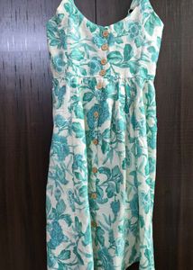 Floral Button-Front Midi Dress
