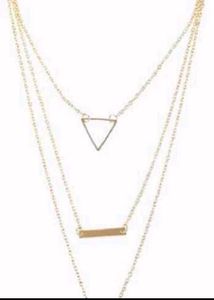 Layered Triangle Bar Necklace
