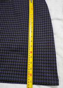 M&amp;S Blue Mix Houndstooth Mini Skirt