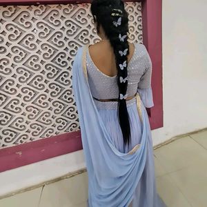 Elegant Blue Kurta Set with Dupatta