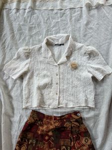 Chic Textured Puff Sleeve Top