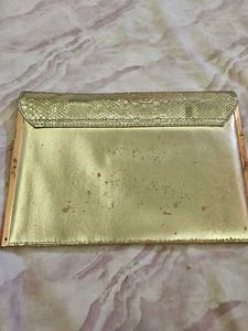 Golden Snakeskin Clutch