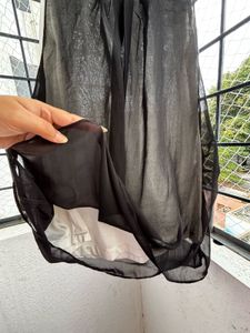 Sheer Black Sleeveless Top